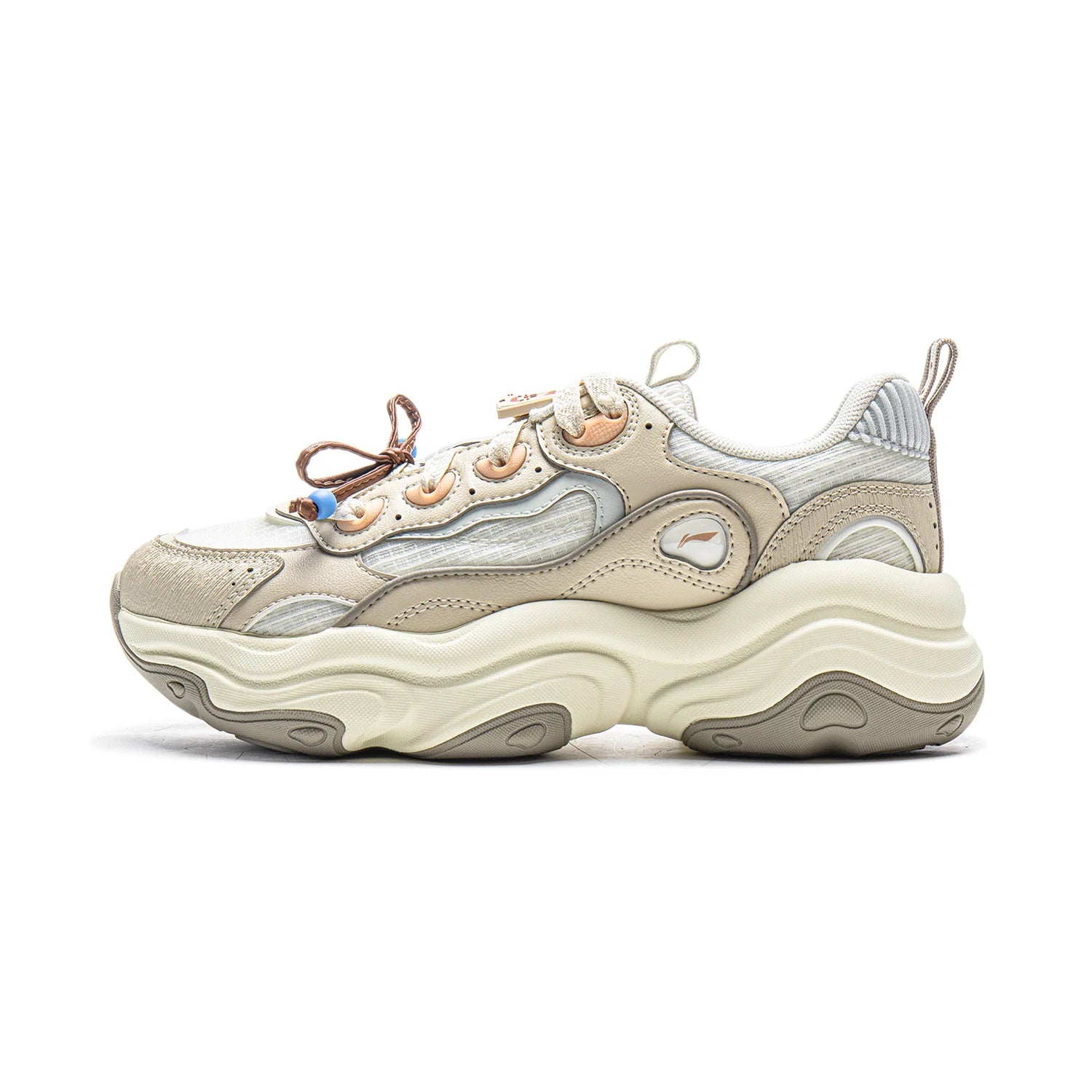 Li-Ning Women MIA Lifestyle Shoes Wearable Reflective Retro Thick Heel Sports Shoes LiNing Classic Casual Sneakers AGCV276