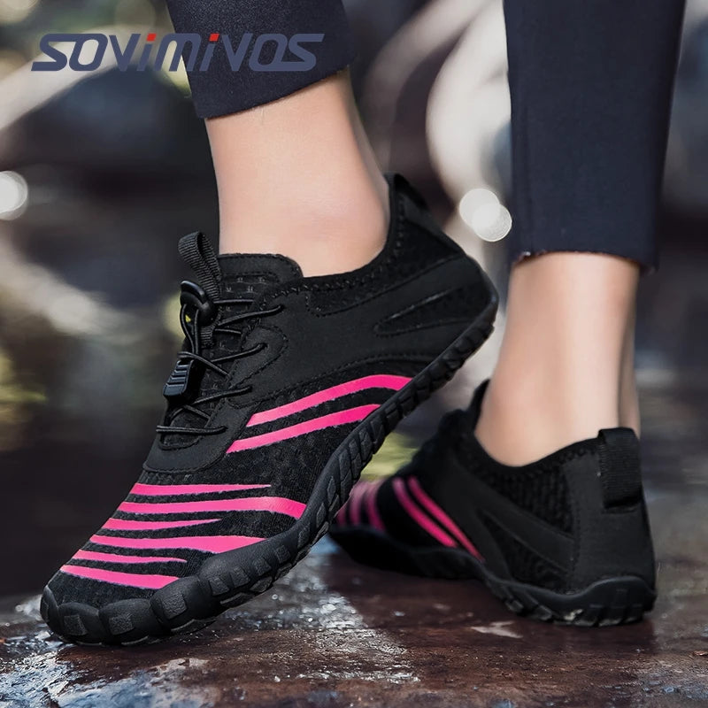 Men's Trail Running Sneakers, Lightweight Athletic Zero Drop Barefoot Shoes Non Slip Outdoor Walking Minimalist Shoes for Women