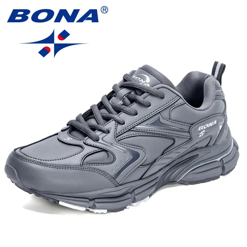 BONA  New Designers Luxury Brand Trendy Sneakers Men Casual Shoes Breathable Outdoor Walking Footwear Man Leisure Comfy Shoe