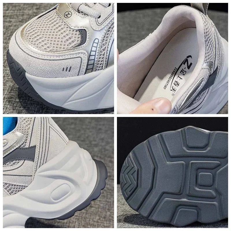 Fujin 7cm Ethnic Comfy Concise Chunky Sneaker Women Autumn Leather Loafer Spring Flats Rubber Luxury Shoes Winter Warm Footwear