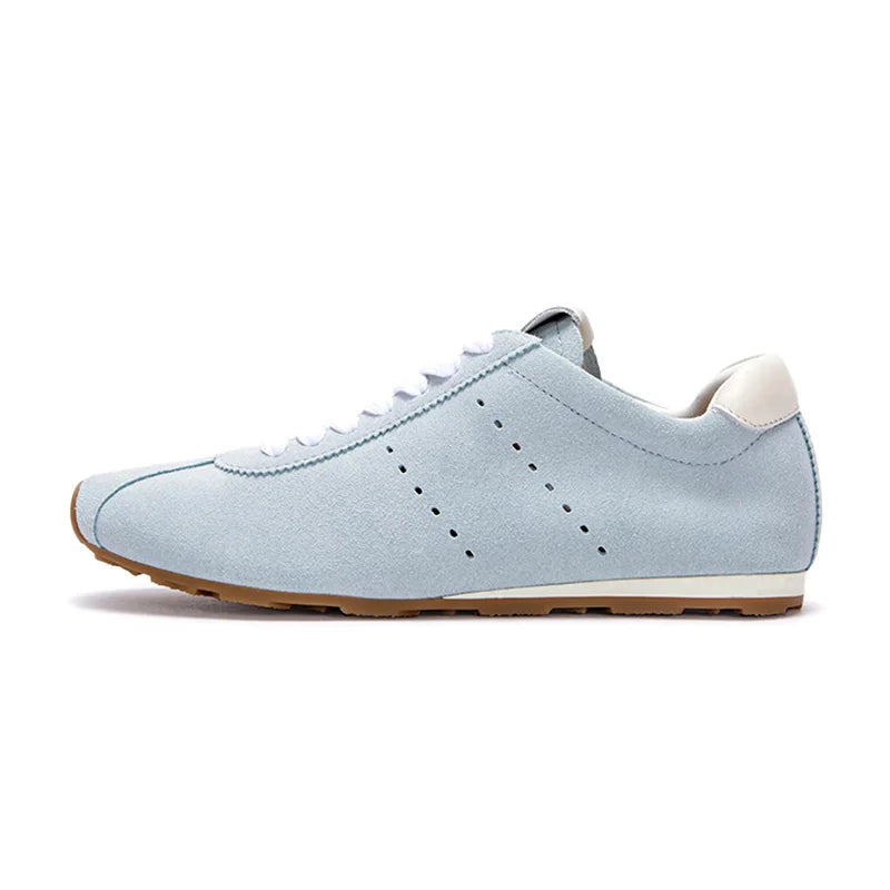 Balance Shoes Tech Orthopedic Women's Casual Shoes Suede Flats Running Shoes Lace Up Tennis Shoes Blue