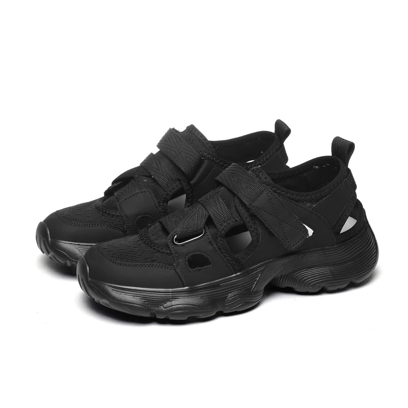 AUTUSPIN Summer Hollow Out Women Sandals Fashion Street Style Sports Shoes Female Students Breathable Comfort Leisure Sneakers