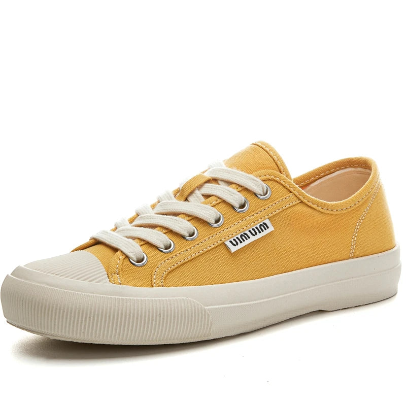 AUTUSPIN Women's Canvas Shoes Classics Fashion Flat Women Sneakers 2025 Summer Soft Breathable Ladies Shoes Size 35-40