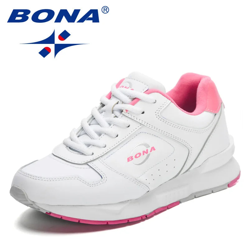BONA 2023 New Designers Brand Classics  Light Sneakers Women Fashion Running Shoes Casual Walking Footwear Ladies Comfort