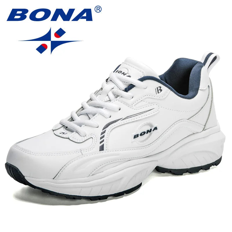 BONA 2023 New Male Running Shoesr Arrival Classics Style Men Lace Up Sport Shoes Men Outdoor Jogging Walking Athletic Shoes