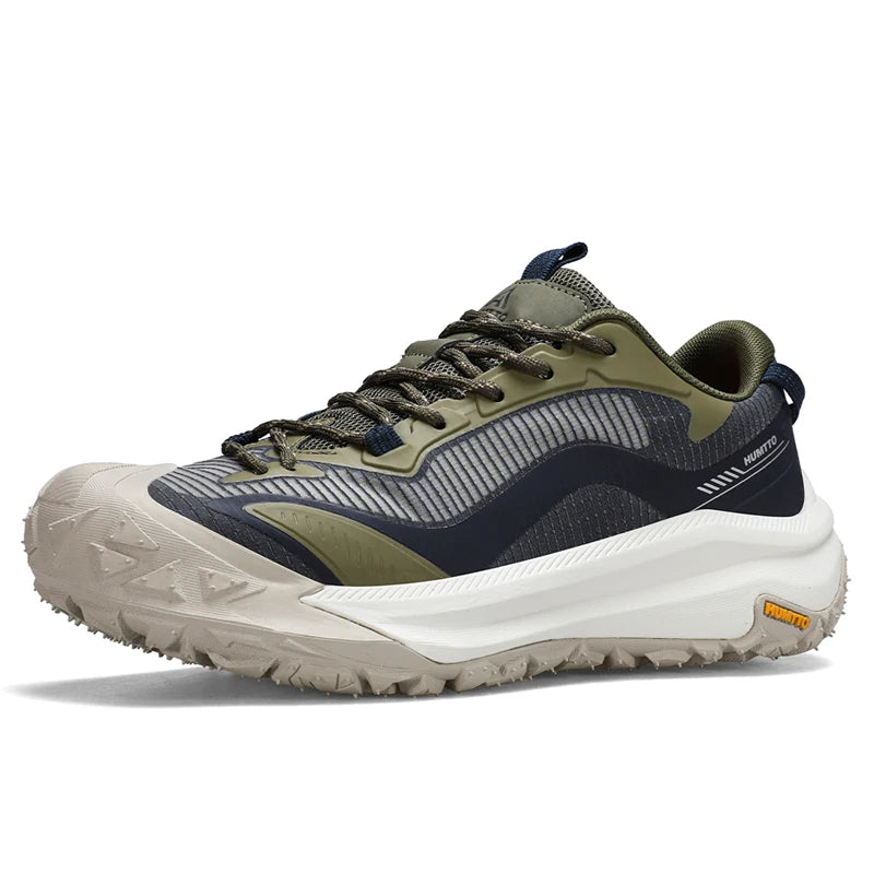 HUMTTO Breathable Trekking Boots Outdoor Men's Sports Shoes Non-slip Hiking Shoes for Men Leather Safety Walking Sneakers Man