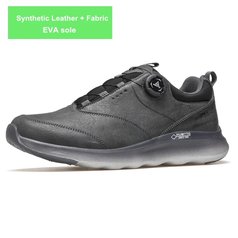 HUMTTO Leather Trekking Shoes Luxury Designer Hiking Boots Mens Outdoor Climbing Sneakers for Men Sports Safety Work Man Sneaker