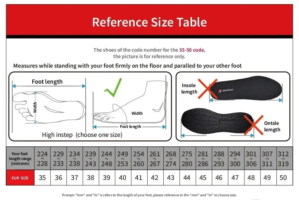 Baasploa Running Shoes Men Fashion Training Shoes Breathable Lightweight Sneakers Non-Slip Track Tennis Walking Shoe