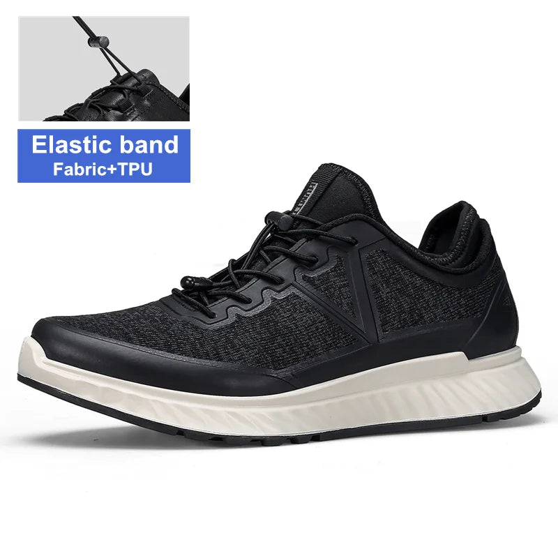 HUMTTO Sneakers for Men Luxury Designer Trail Running Shoes Men's Breathable Sport Mens Tennis Black Leather Casual Man Trainers