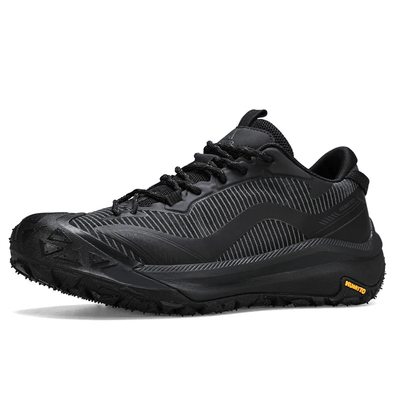 HUMTTO Breathable Trekking Boots Outdoor Men's Sports Shoes Non-slip Hiking Shoes for Men Leather Safety Walking Sneakers Man
