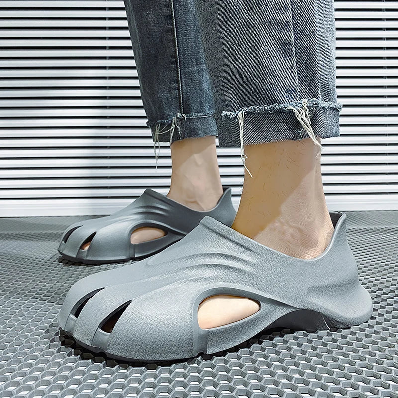 STRONGSHEN EVA Sandals for Men Casual Hole Shoes Outdoor Comfortable Trendy Designer Luxury Breathable Wear-Resistant Slippers