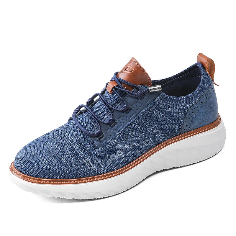 Plus Big Size 50 51 52 53 54 Mens Mesh Shoes Sneakers Thick Soles 5cm Trendy British Style Summer Breathable Comfortable