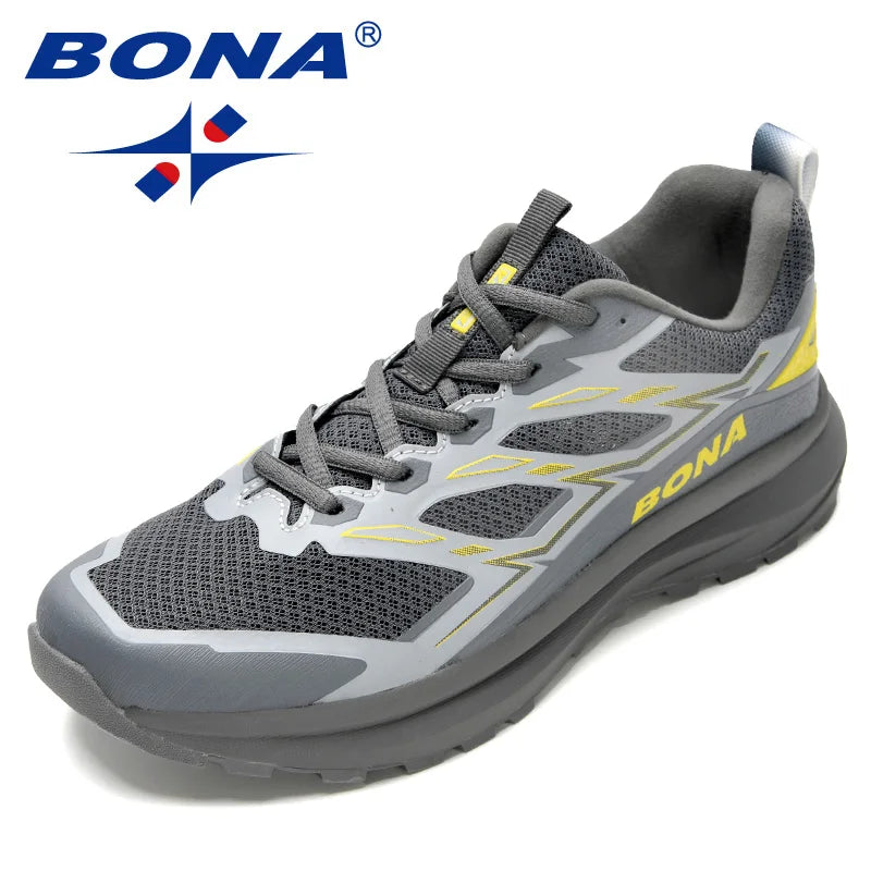 BONA designer new sneakers men comfort sneakers men anti-slip running shoes
