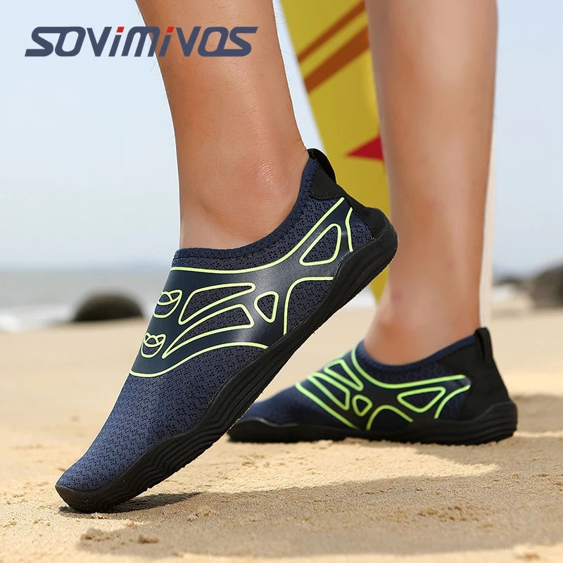 Water Shoes for Men Barefoot Beach Shoes Breathable Sport Shoes Quick Dry River Whtie Sea Aqua Sneakers Soft Beach Sneakers