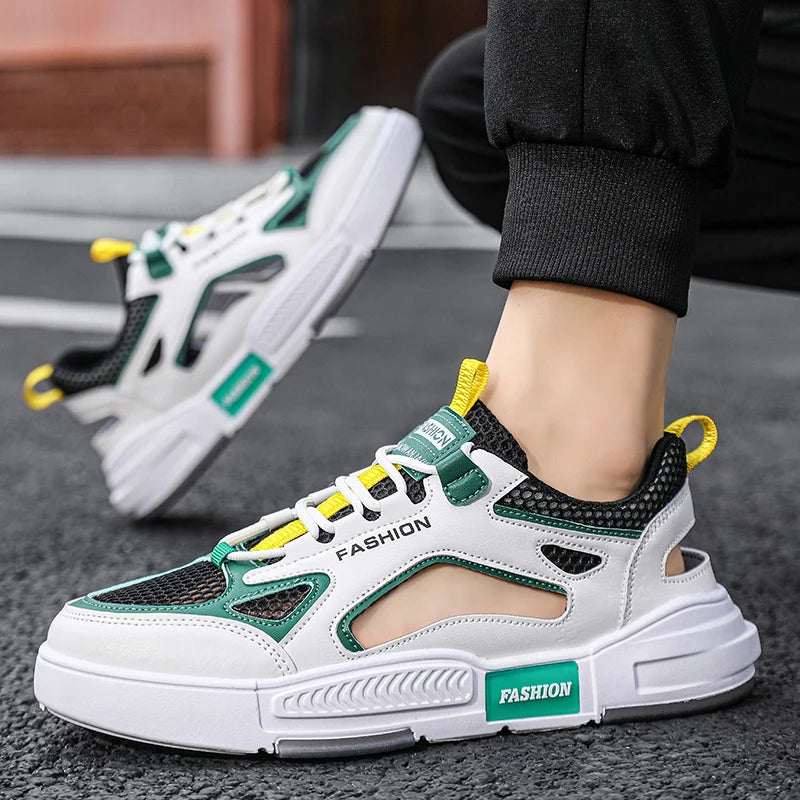 STRONGSHEN Men Casual Shoes Summer Breathable Mesh Beach Sandals Outdoor Non-slip Sneakers Fashion Sport Shoes Zapatillas