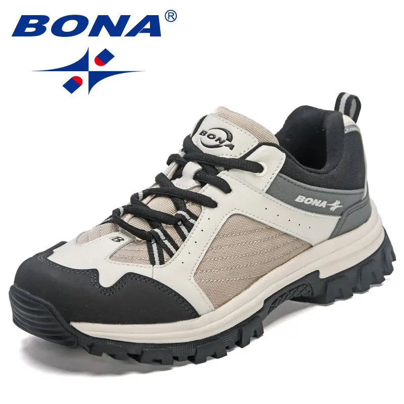 BONA New Designers  Wear resistance and skid resistance Hiking Shoes Trekking Sneakers Men Shoes Man Trekking Walking Joggi