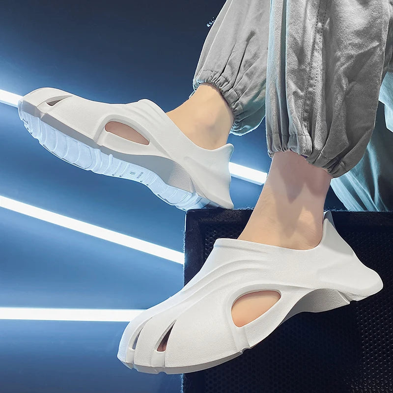 STRONGSHEN EVA Sandals for Men Casual Hole Shoes Outdoor Comfortable Trendy Designer Luxury Breathable Wear-Resistant Slippers