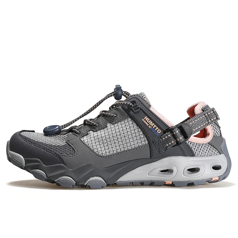 HUMTTO Summer Hiking Shoes Breathable Trekking Shoes Womens Outdoor Water Sneakers for Women Quick Drying Beach Barefoot Sandals