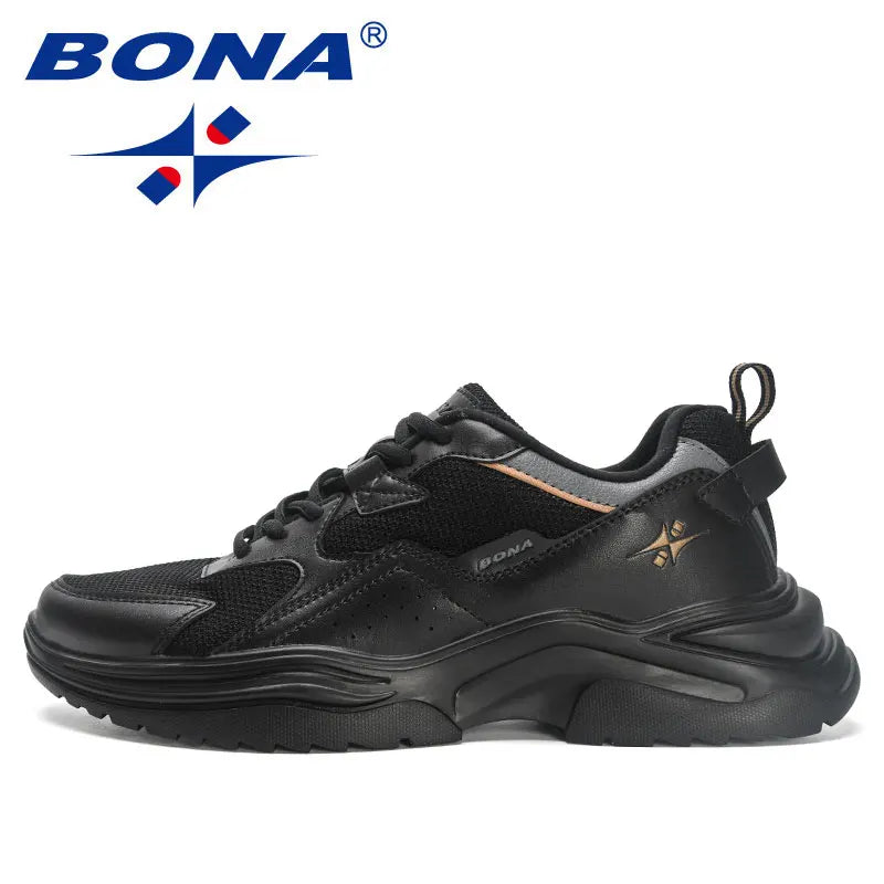 BONA 2023 New Designers  Men Luxury Brand Leisure Shoes Man Flats Comfy Walking Shoes Classics Sneakers Fashion Shoes Mansculino