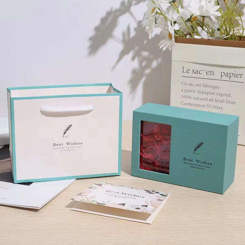 Romantic Jewelry Box Eternal Rose Gift Boxes Valentine's Mother's Day Birthday Wedding Gift Packaging Box Delicate Necklace Box