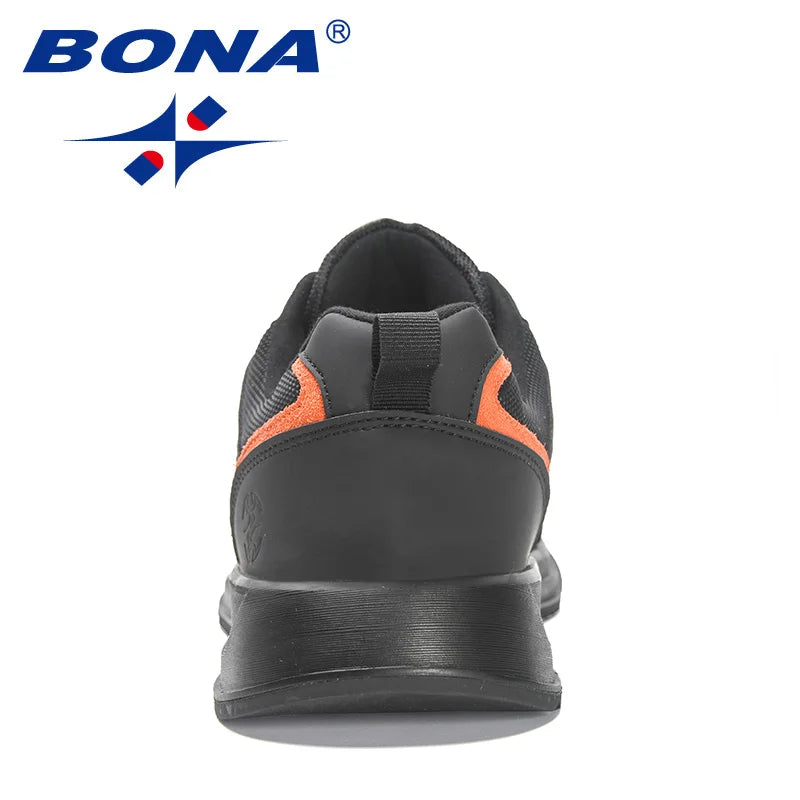 BONA  New   Shoes Men Outdoor Walking Shoes Man Casual Lightweight Sneakers Leisure Footwear soft and comfortable Casual Sho