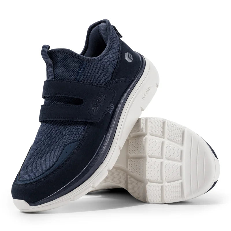 FitVille Men'S Sports Shoes Wide 2E Hands-Free Walking Shoes Outdoor Fitness Running Lightweight Breathable With Arch Support