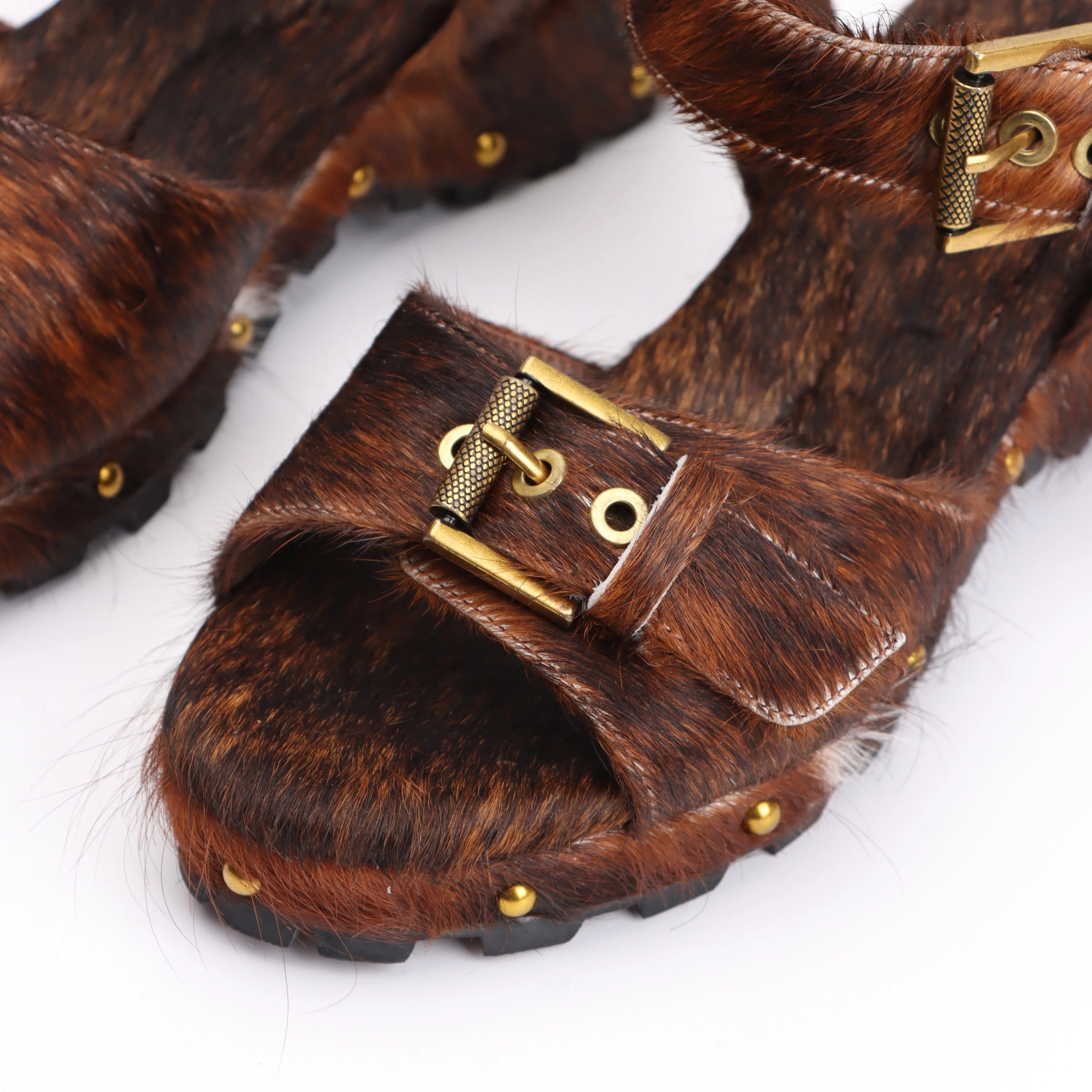 Luxury Horsehair Rubber Sole Platform Flat Sandals for Woman – Designer Shoes Sandals Woman Summer Sandalias de Mujer