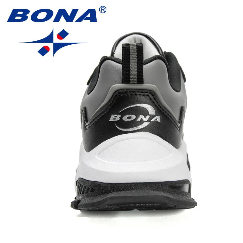 BONA 2022 New Designers Soft Casual Shoes Men  Autumn Winter Breathable Outdoor Sneakers Man Light Walking  Footwear Mansculino