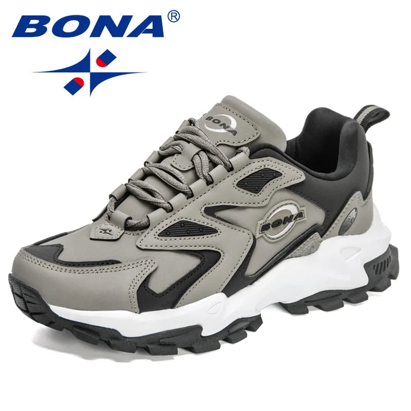 BONA 2022 New Designers Soft Casual Shoes Men  Autumn Winter Breathable Outdoor Sneakers Man Light Walking  Footwear Mansculino