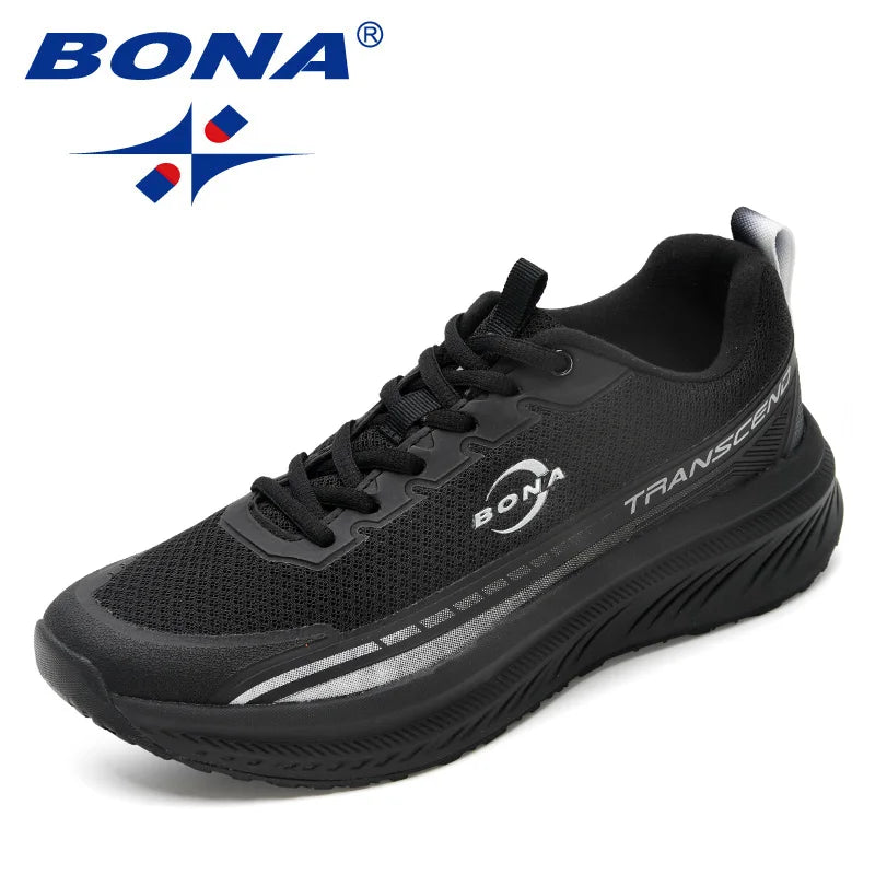 BONA sports shoes shock-absorbing men's sports shoes breathable sports shoes designer men's sports shoes