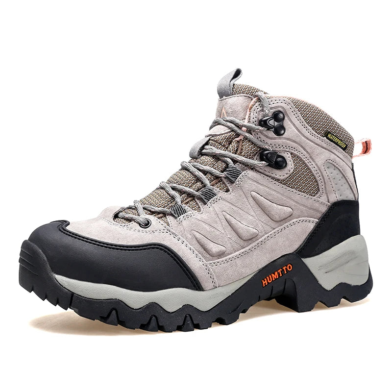 HUMTTO Hiking Boots Leather Women's Sports Shoes Non-slip Winter Outdoor Safety Sneakers Breathable Trekking Shoes for Women
