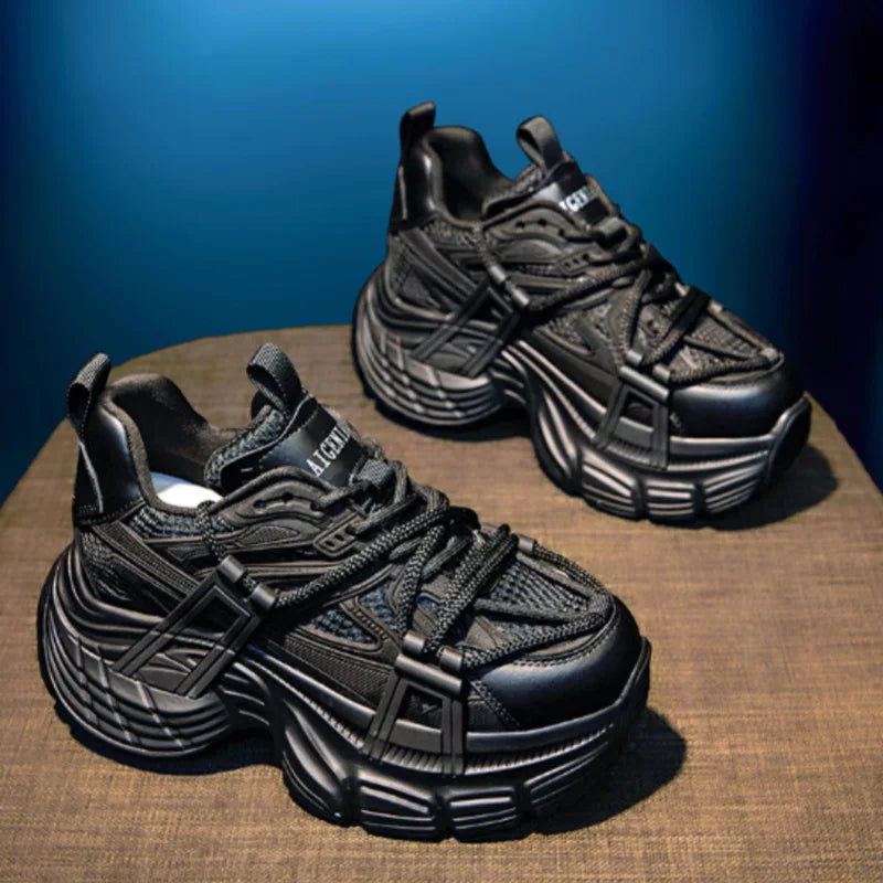 Fujin 10cm Air Mesh Synthetic Microfiber Leather Casual Breathable Vulcanize Summer Platform Sneakers Women Shoes High Brand