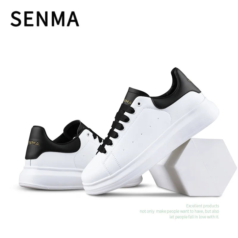 SENMA Luxury Design Sneakers For Men 2025 White Board-shoe Soft Women Walking Shoes Running Shoes Couples Sneakers Tennis shoes