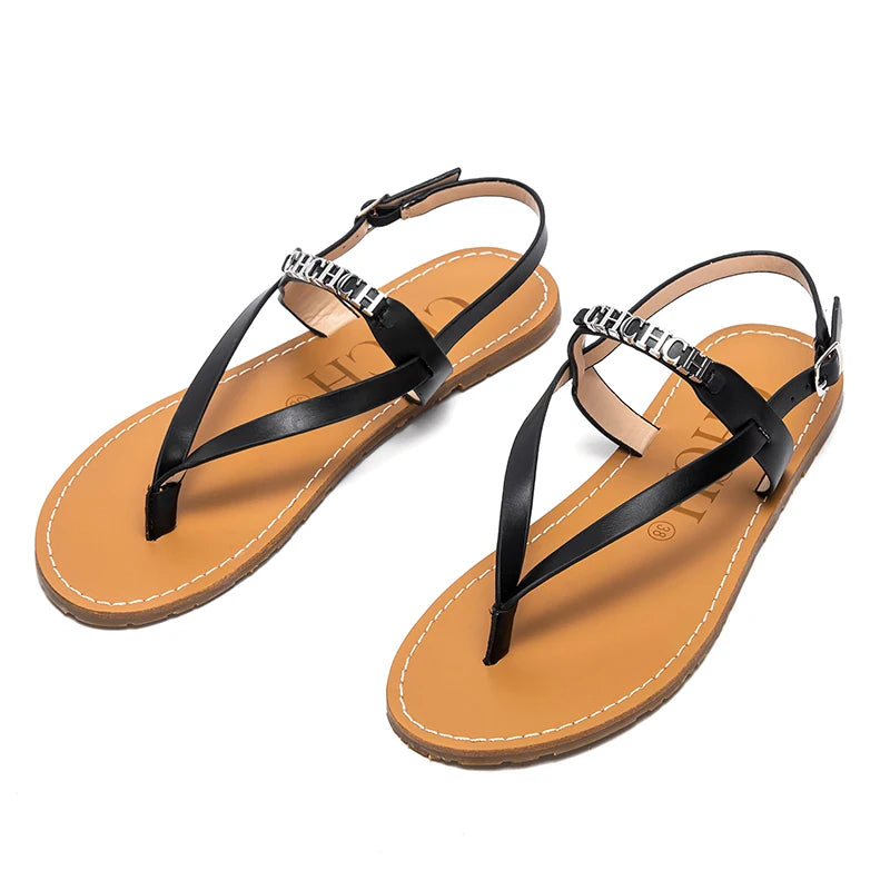 Flat Sandals Design Women's Summer Lightweight Casual Shoes Luxury Brand New Listing