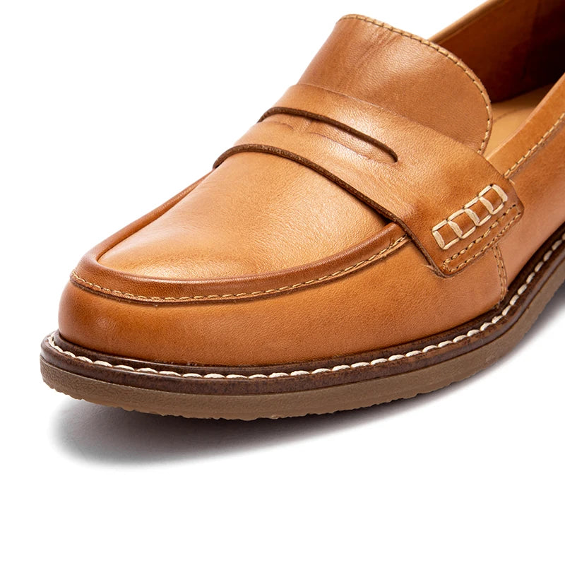 Balance Shoes Tech Orthopedic Women's Loafer Burgundy Leather Loafer