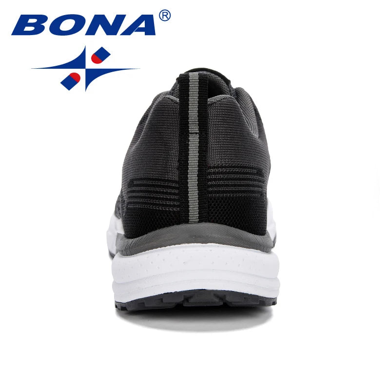 BONA comfortable running shoes, breathable and non slip sports shoes, mesh training shoes, casual