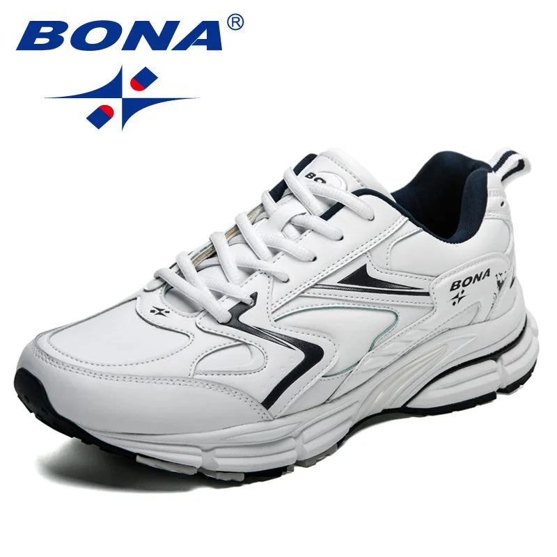 BONA  New Designers Luxury Brand Trendy Sneakers Men Casual Shoes Breathable Outdoor Walking Footwear Man Leisure Comfy Shoe