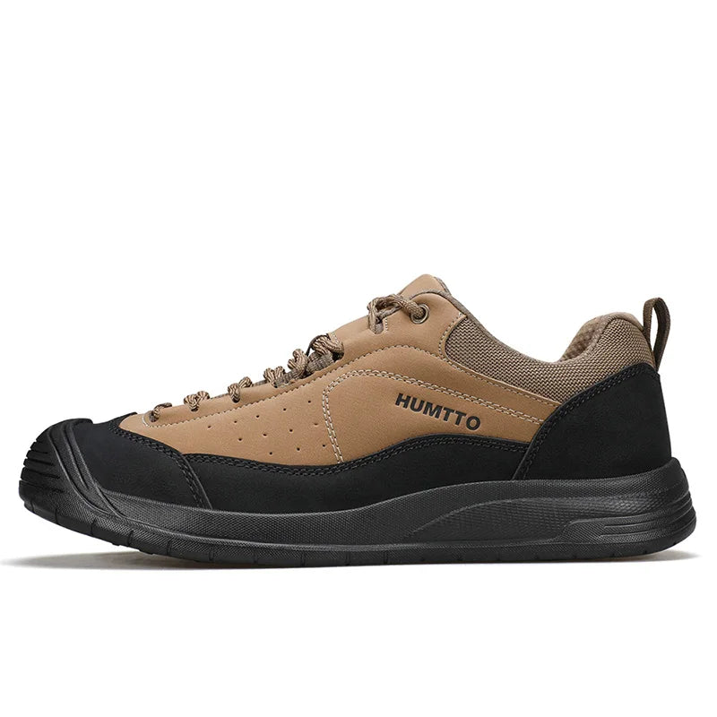 HUMTTO Hiking Shoes Non-slip Outdoor Men's Sports Shoes Leather Casual Walking Sneakers for Man Breathable Trekking Boots Men