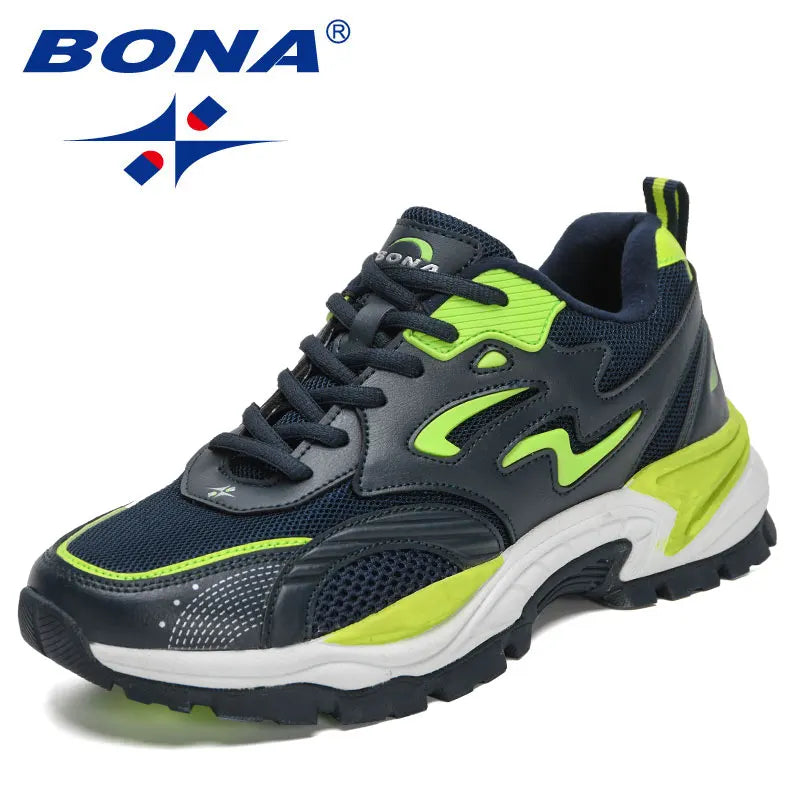 Bona new men's hiking shoes, comfortable walking shoes, anti slip and wear-resistant shoes