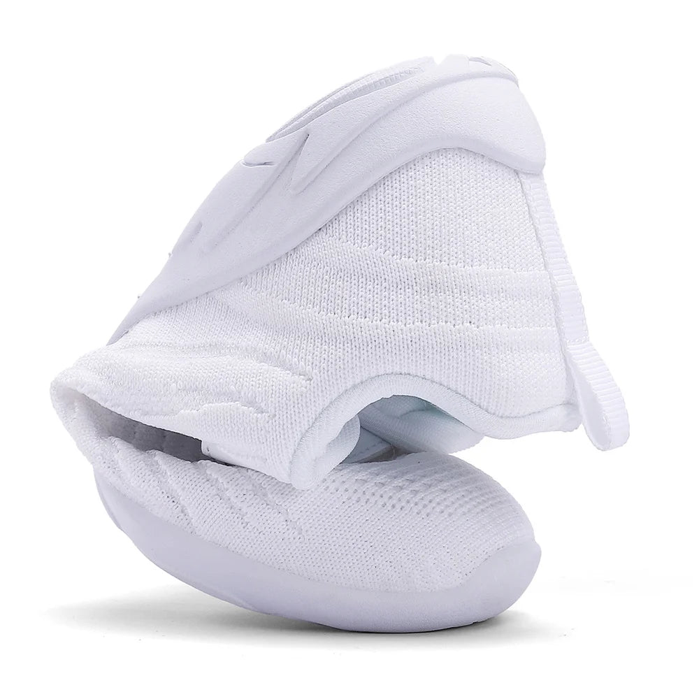 BAXINIER Girls Cheer Shoes White Cheerleading Dance Sneakers for Youth Shool Walking Shoes Athletic Training Tennis Shoes