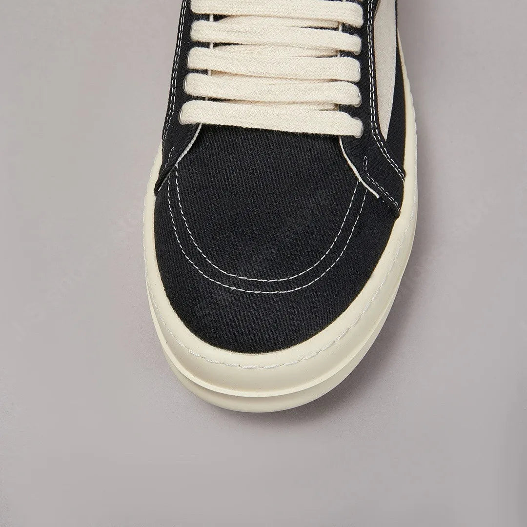 R-o Classic Men's Twill Canvas Low Top Casual Shoes Sneaker Women Luxury Shoe Men Lace Up Black Canvas Shoes Retro Flat Sneakers