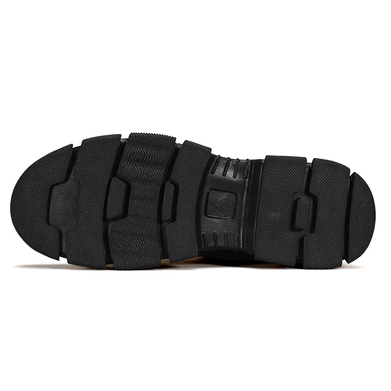 HUMTTO Breathable Trekking Boots Genuine Leather Hiking Shoes for Men Non-slip Men's Sports Shoes Winter Outdoor Safety Sneakers
