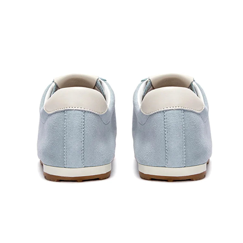 Balance Shoes Tech Orthopedic Women's Casual Shoes Suede Flats Running Shoes Lace Up Tennis Shoes Blue