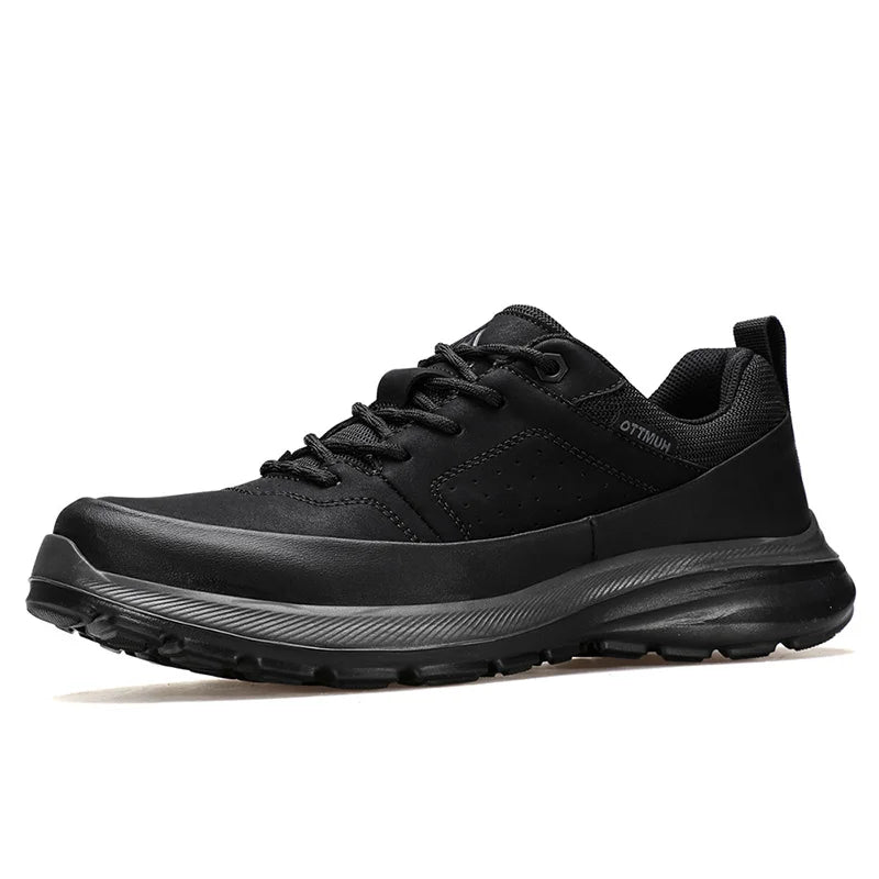 HUMTTO Leather Hiking Shoes Non-slip Men's Sports Shoes Outdoor Safety Walking Sneakers for Man Breathable Trekking Boots Men