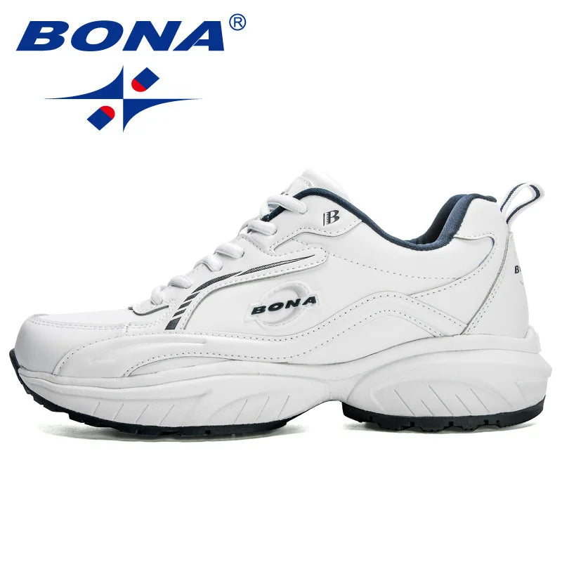 BONA 2023 New Male Running Shoesr Arrival Classics Style Men Lace Up Sport Shoes Men Outdoor Jogging Walking Athletic Shoes