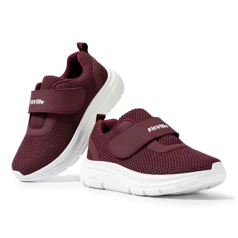 FitVille Women'S Shoes Wide Sneakers Diabetes Shoes Adjustable Strap For Swollen Feet Slip On Walking Lightweight Comfortable