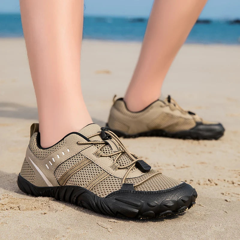 STRONGSHEN Men Hiking Shoes Outdoor Breathable Non-slip Mountain Climbing Sport Men Lace-Up Walking Hunting Trekking Sneakers