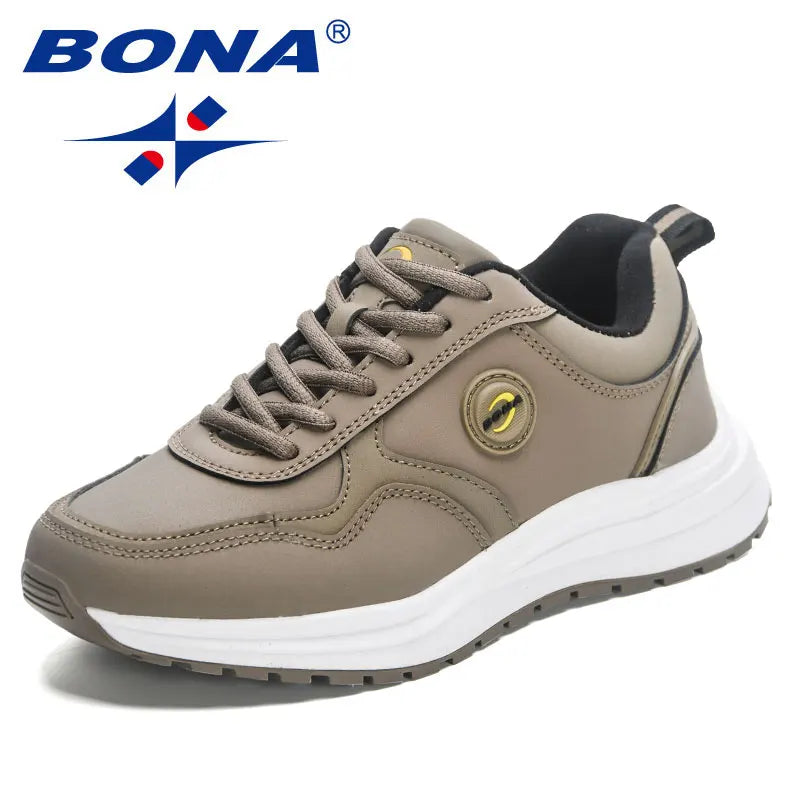 BONA 2023 New Designers Trendy Vulcanize Shoes Wedges Platform Sneaker Women  Walking Footwear Ladies  Outdoor Light Weight Casu