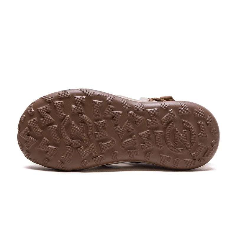 DRKANOL 2025 Fashion Women Air Mesh Shoes Hollow Out Breathable Genuine Leather Thick Sole Lightweight Comfort Casual Sandals