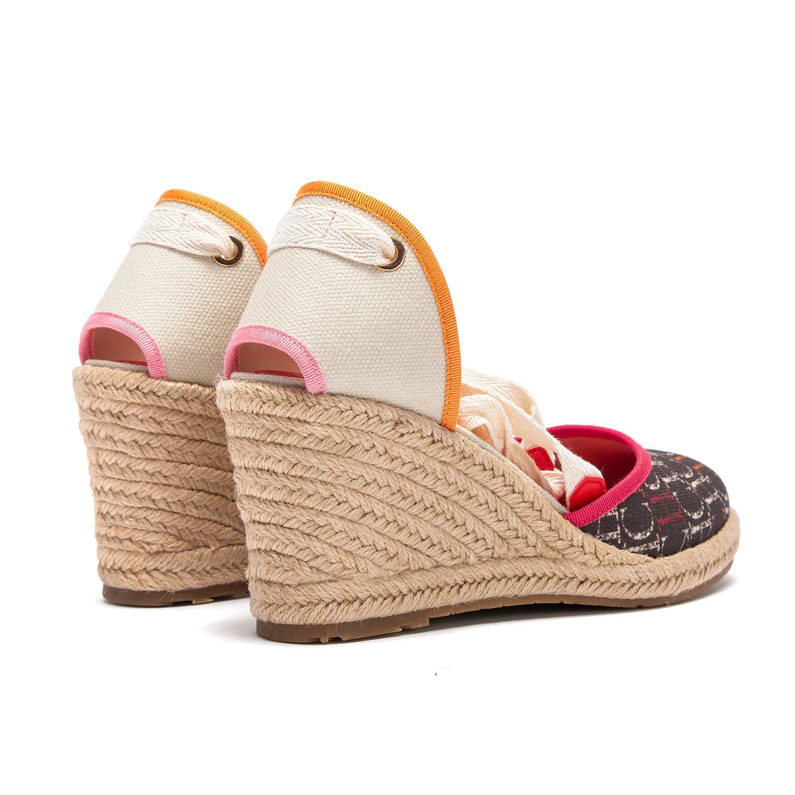CARACAS CANVAS WEDGES Luxury Brand Heeled Sandals Straw Fabric Casual Women's Shoes